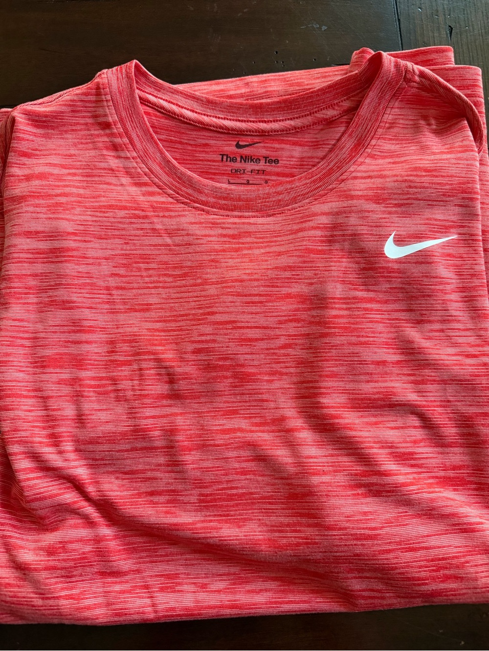 NWT Nike Dri-FIT Heathered Red Athletic Tee - Picture 5 of 5